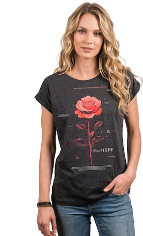 MAKAYA Shirt 'Pink Rose' in Grey: front