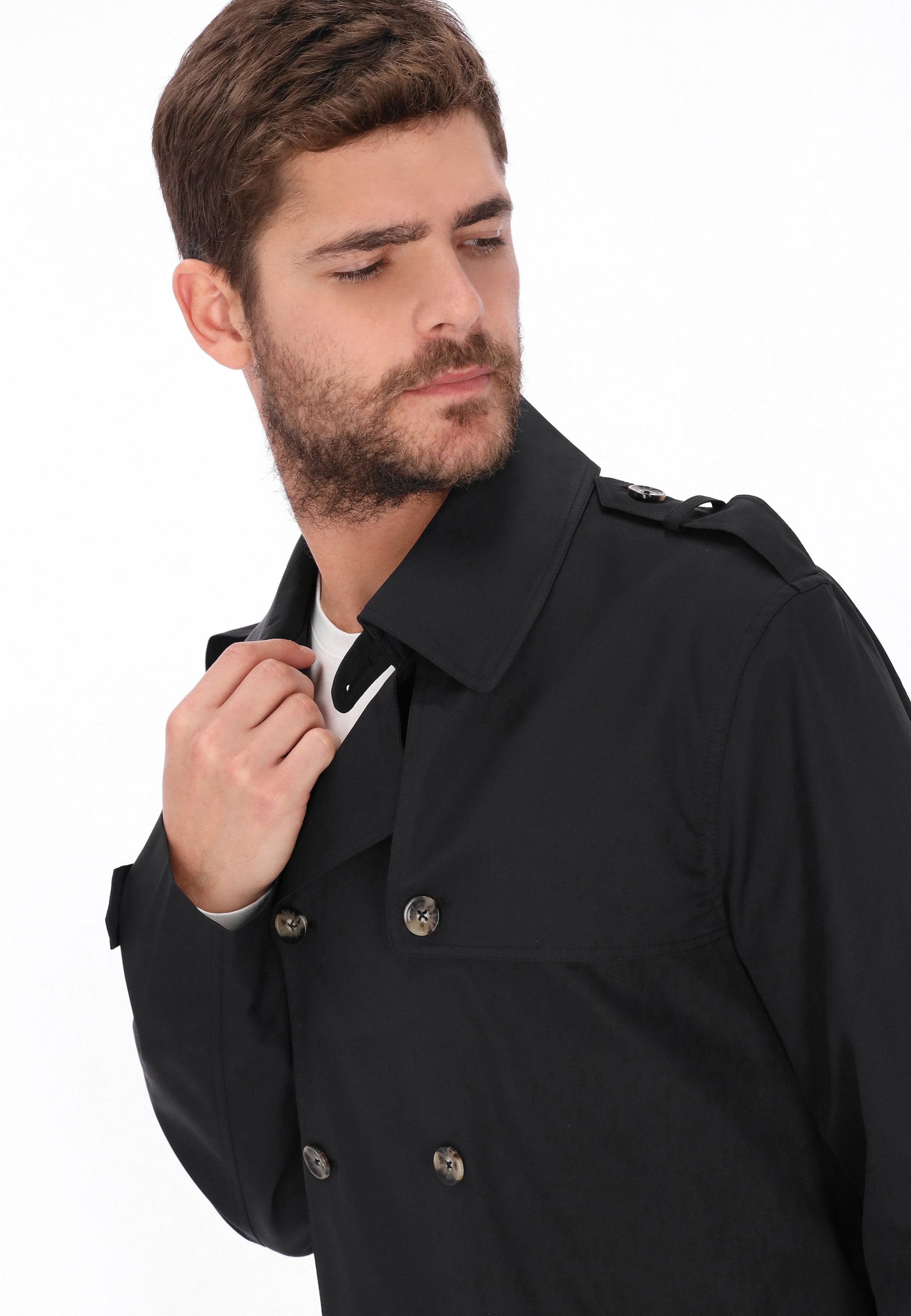 Manteau mi-saison 'Classic' DreiMaster Klassik en noir