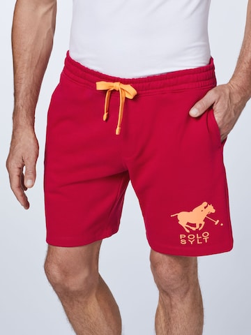 Polo Sylt Regular Pants in Red: front