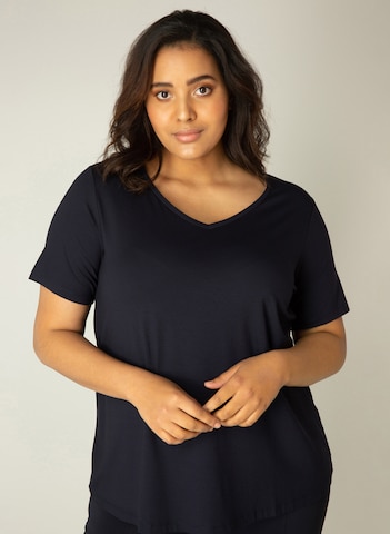 BASE LEVEL CURVY Shirt 'Alba' in Blue