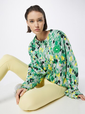 ADIDAS BY STELLA MCCARTNEY Спортен суитшърт с качулка 'Floral Print' в пъстро