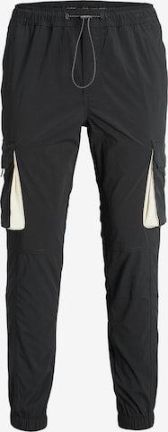 JACK & JONES Tapered Cargo trousers 'Gordon Blaze' in Black: front