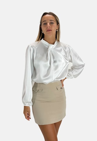 Chemisier Elara en blanc : devant