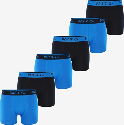 Phil & Co. Berlin Boxershorts in blau / schwarz, Produktansicht