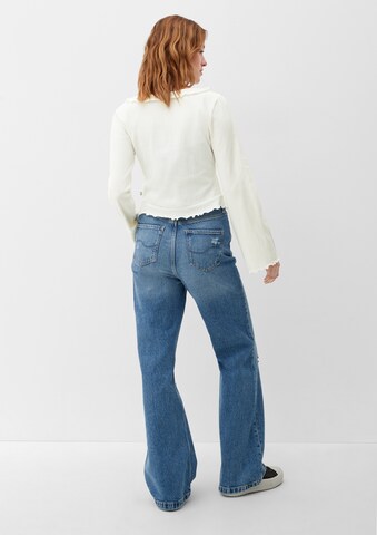 QS Knit cardigan in White