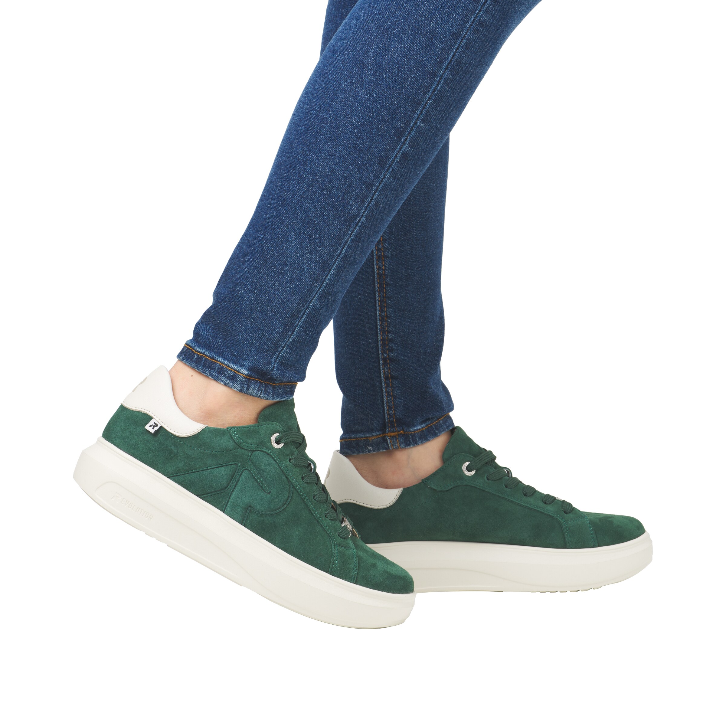 Baskets basses ' W1204 ' Rieker Sport en vert
