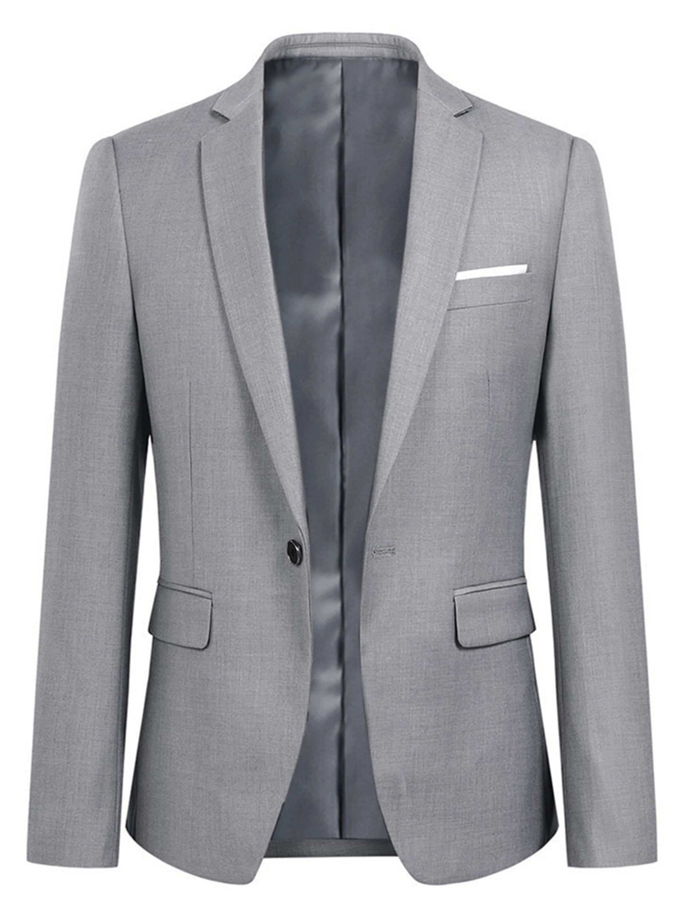 Youthup Suit Jacket in Grey: front