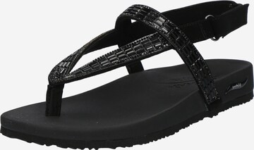 SKECHERS T-Bar Sandals 'MEDITATION-FANCYLOVE' in Black: front