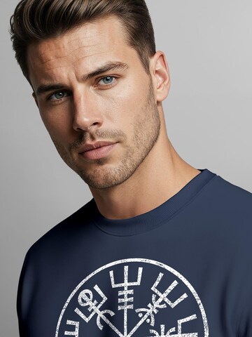 Neverless Sweatshirt 'Vegvisir 1'‌‌‌‌‌‌‌‌‌‌ in Blau