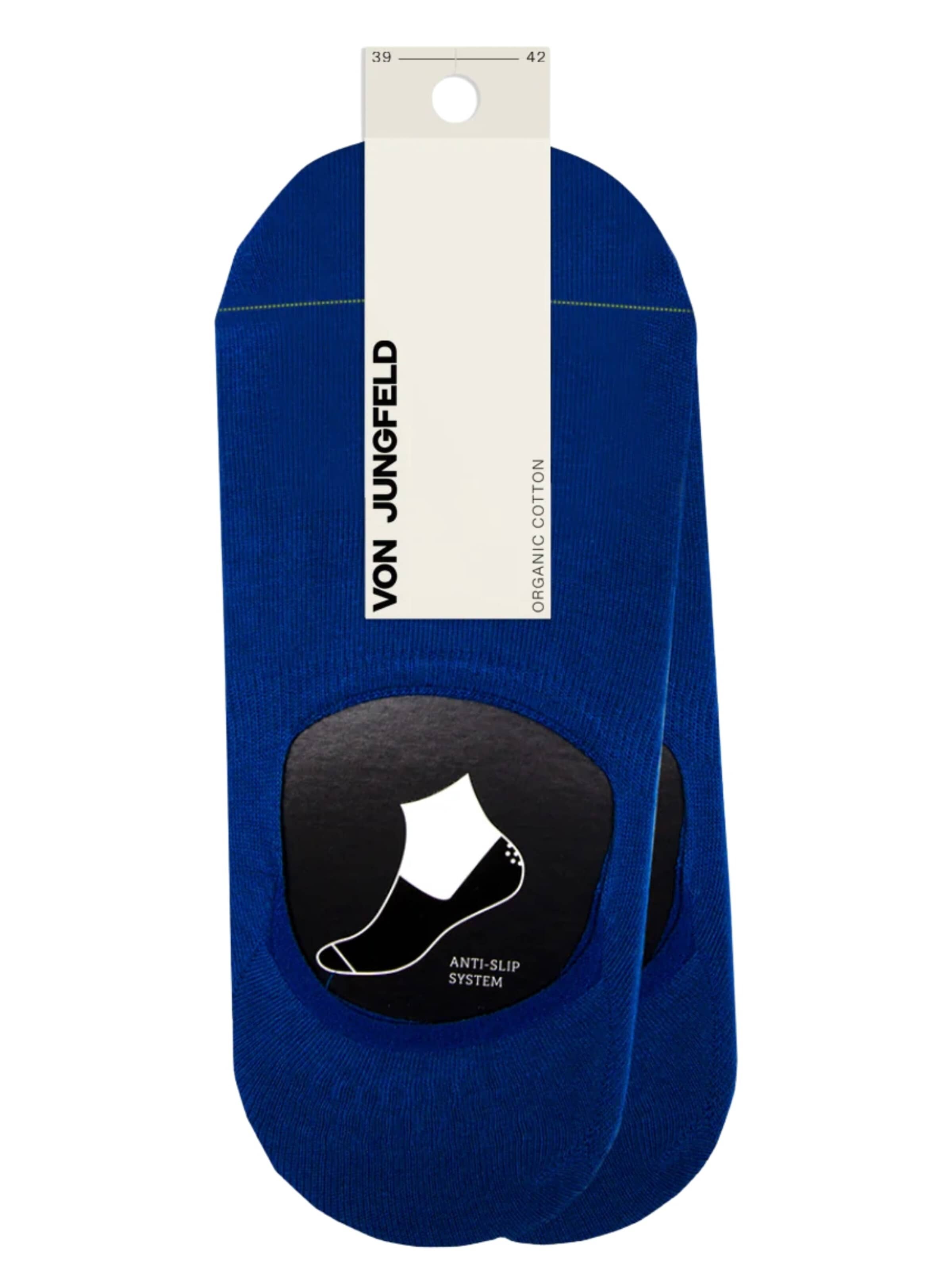 Von Jungfeld Ankle Socks 'Doppelpack' in Blue: front