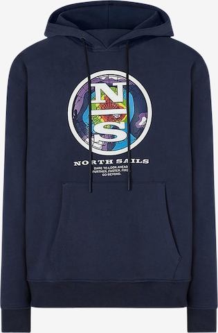 North Sails Sweatshirt in Blauw: voorkant