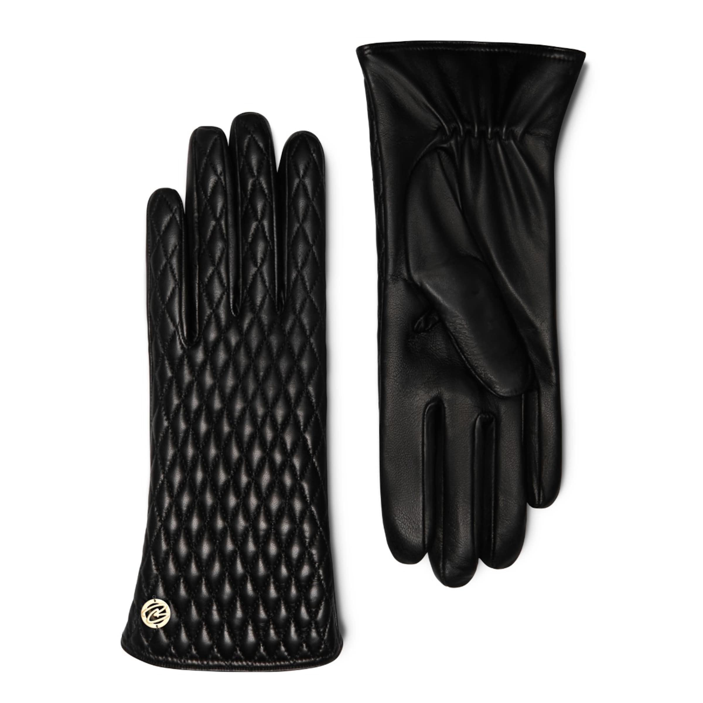 Isabel Bernard Full finger gloves in Black: front