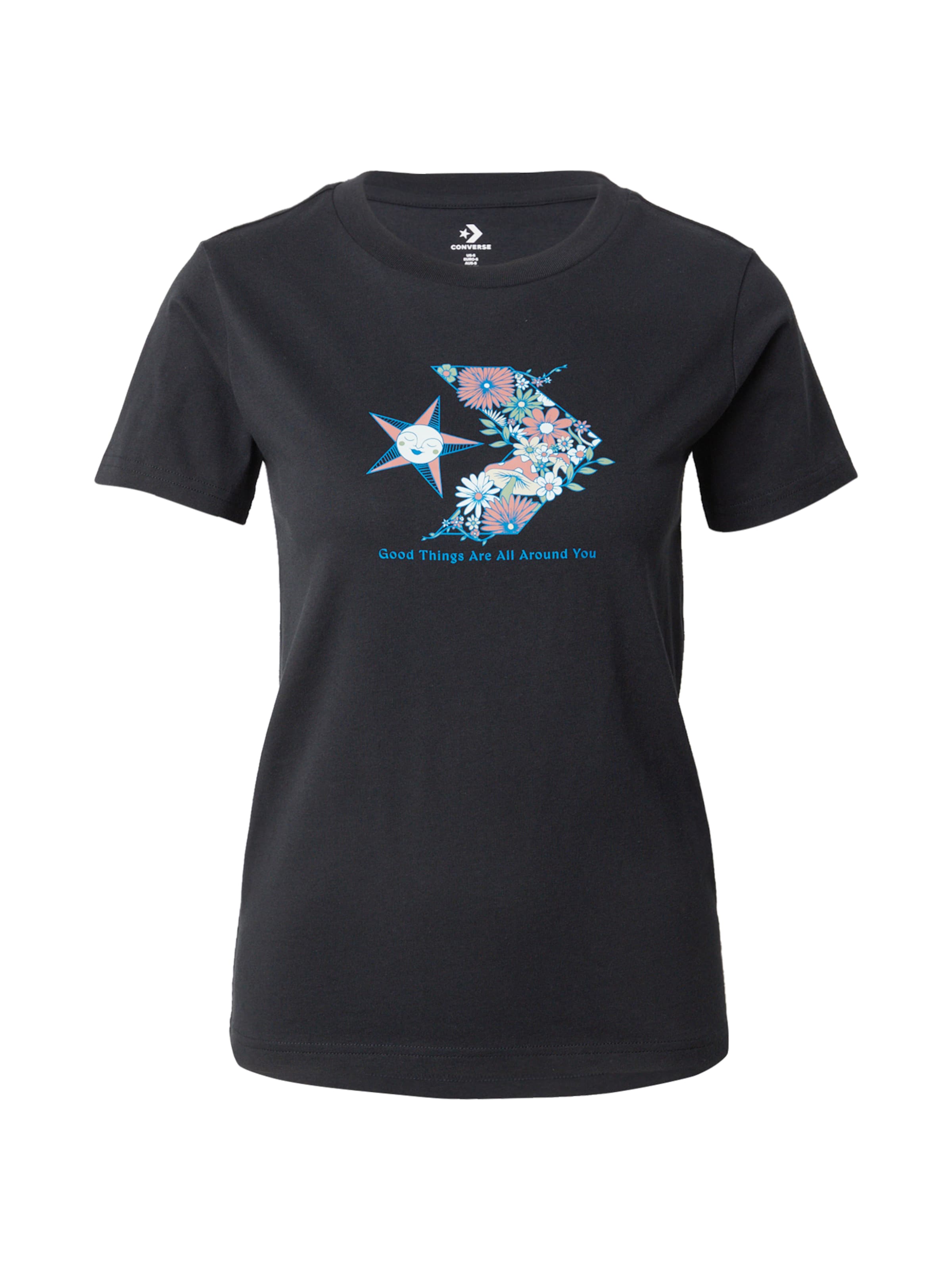CONVERSE Tričko – černá: přední strana