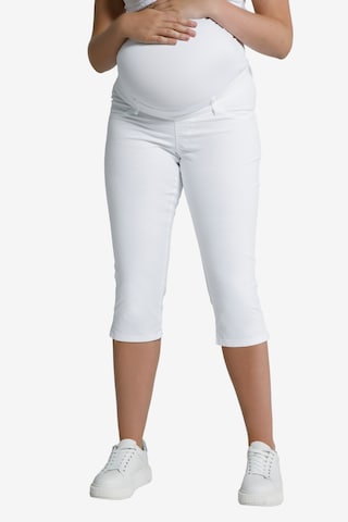 Ulla Popken Regular Jeans in White: front
