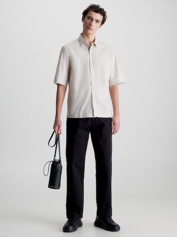 Calvin Klein Regular fit Button Up Shirt in Beige