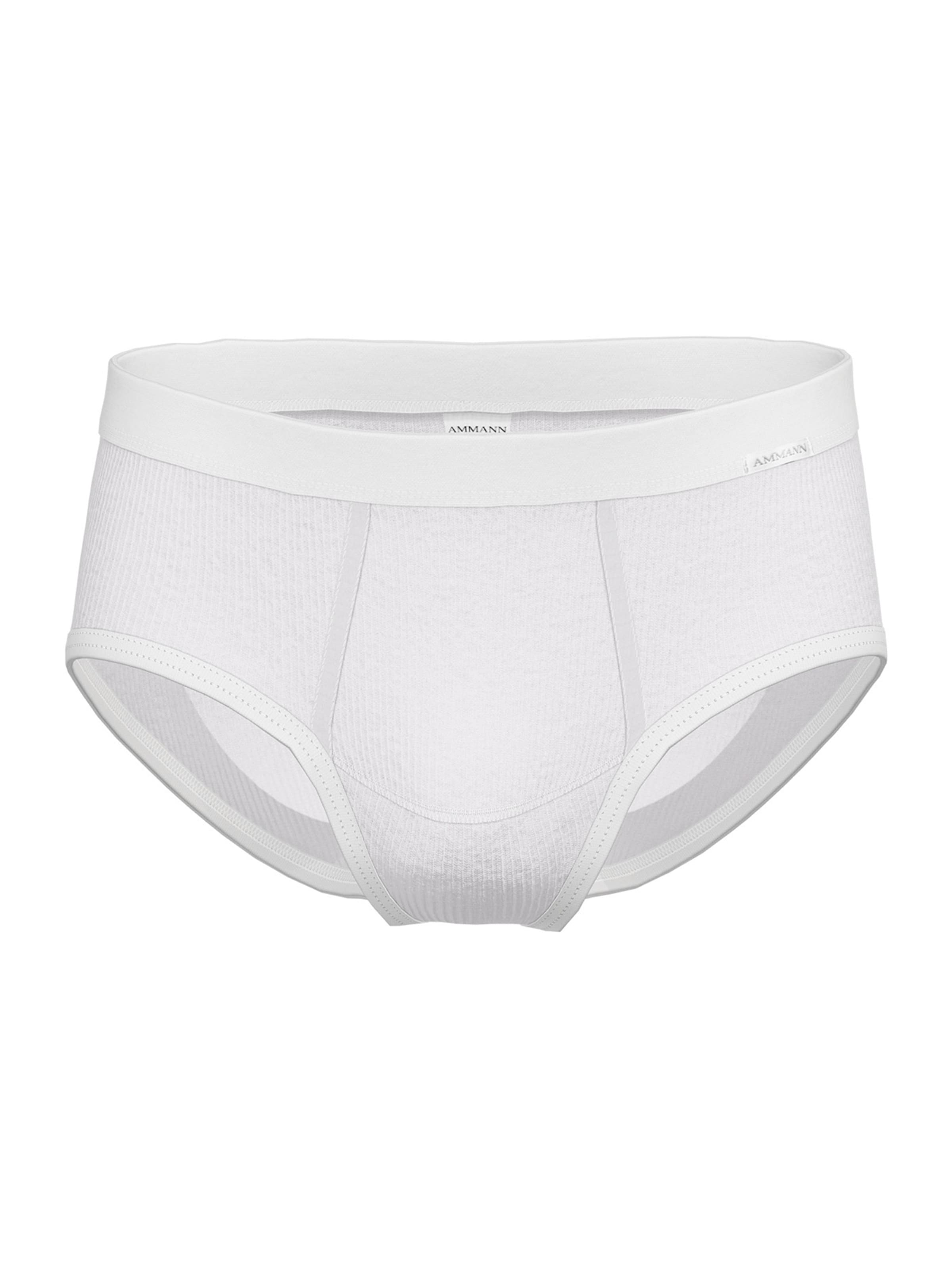 Ammann Slip ' Doppelripp mit Eingriff ' in White