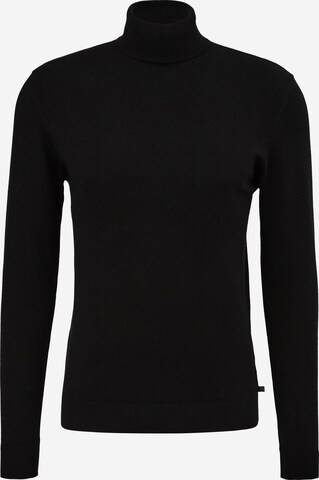 Pull-over QS en noir : devant