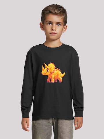 F4NT4STIC Shirt 'Süßer Triceratops Dinosaurier' in Black: front