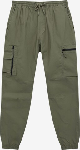 Pull&Bear Cargo Pants in Green: front