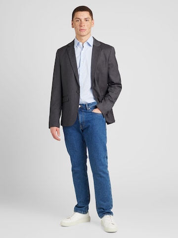 BOSS Black Slim fit Koszula 'HANK' w kolorze niebieski