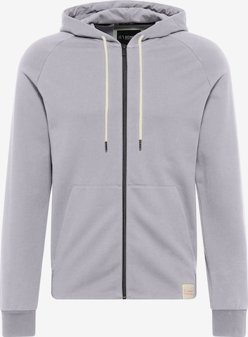 SOMWR Zip-Up Hoodie 'RISE' in Grey: front