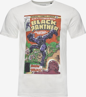 Recovered Shirt 'Marvel Black Panther' in Wit: voorkant