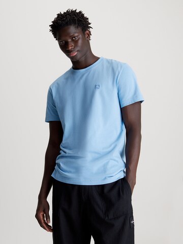 T-Shirt Calvin Klein Jeans en bleu : devant