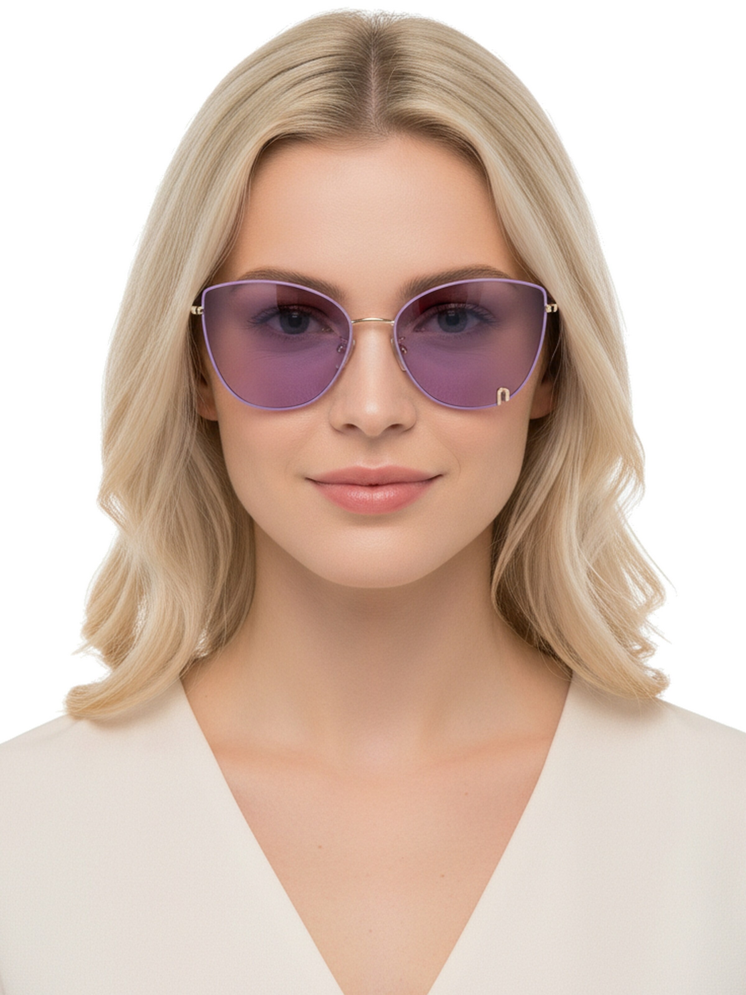 FURLA - Óculos de sol em roxo: frente