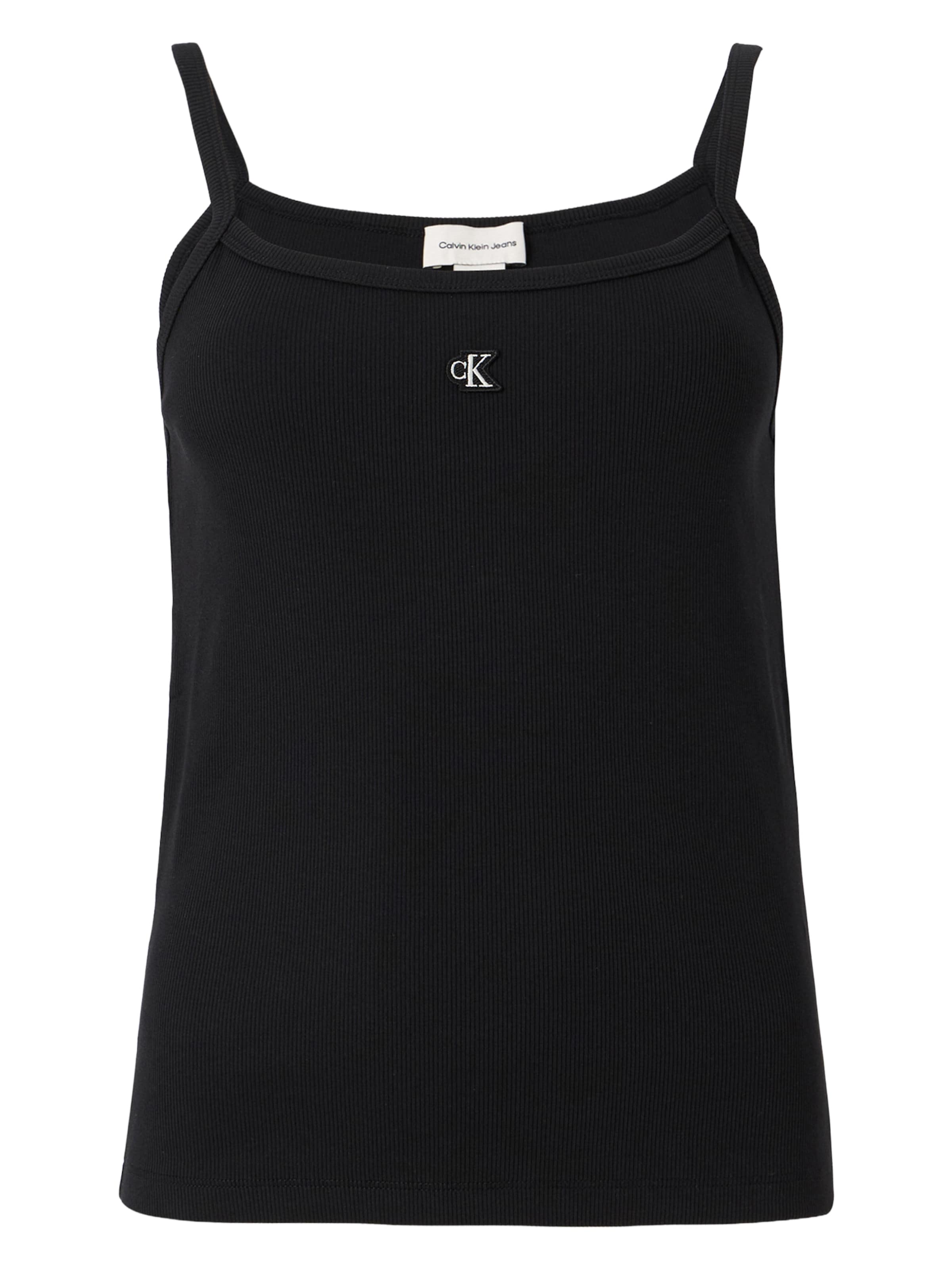 Calvin Klein Jeans - Top en negro: frente