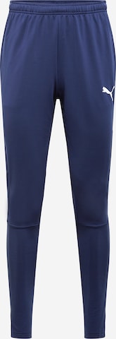 PUMA Slim fit Workout Pants in Blue: front