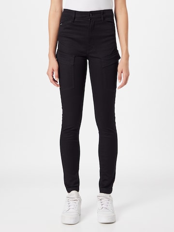 G-Star RAW - Slimfit Calças cargo 'Kafey' em preto: frente