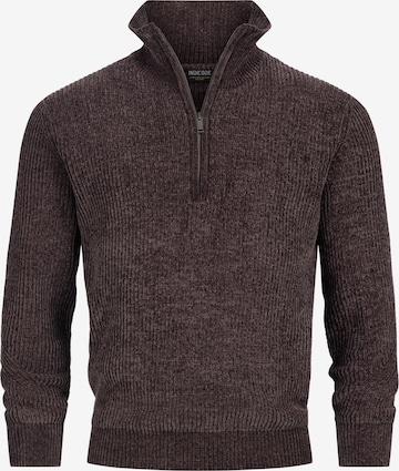 INDICODE JEANS Sweater 'INHunch ' in Brown: front