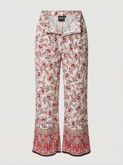 Pantaloni in 34 KOROSHI di colore beige chiaro / rosso / nero, Visualizzazione prodotti