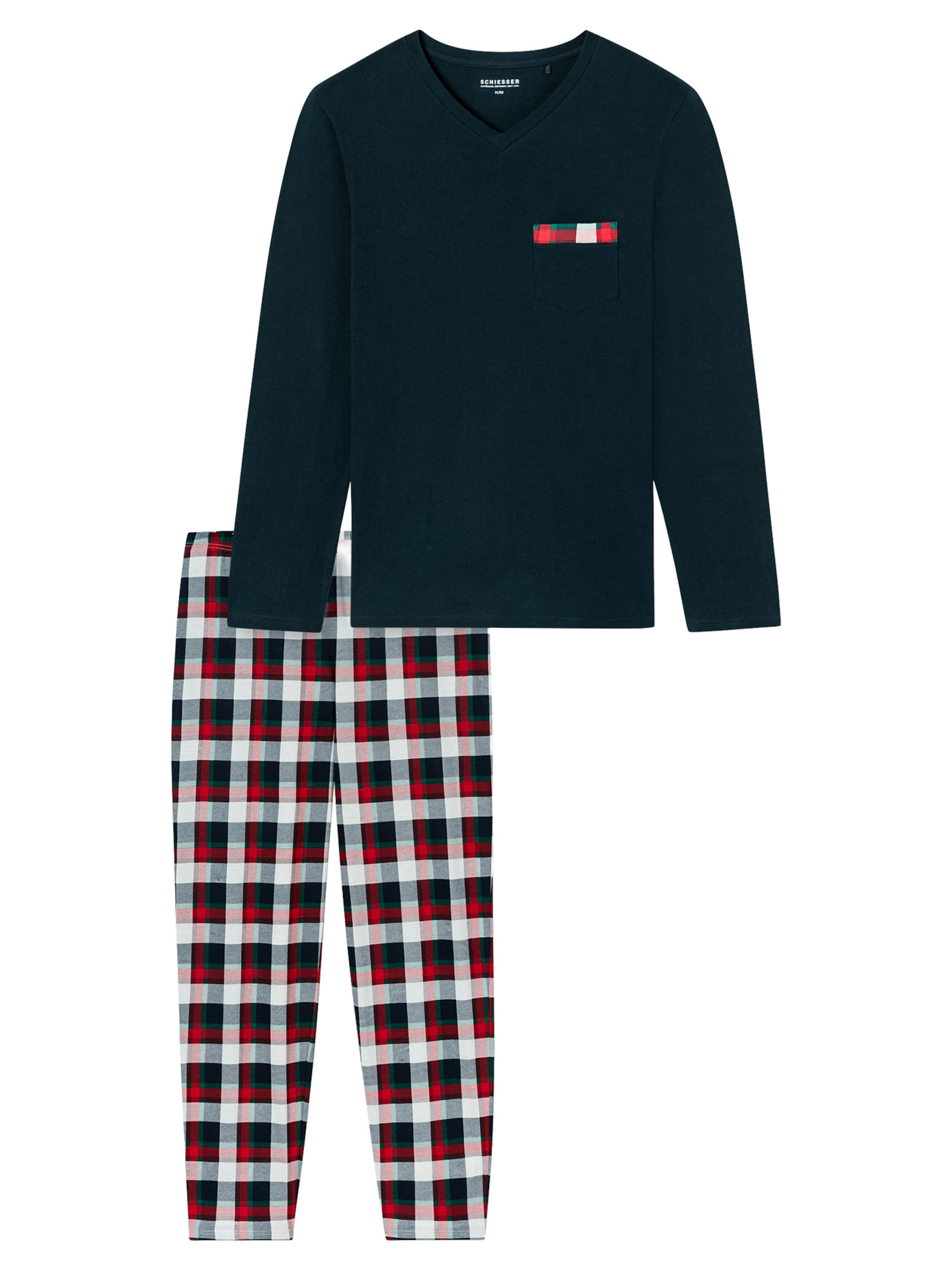 Pyjama long SCHIESSER en rouge : devant