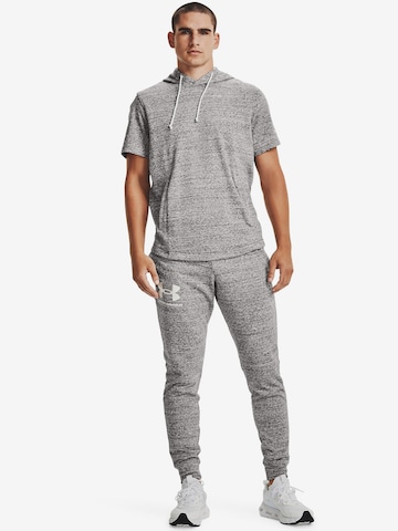 Effilé Pantalon de sport 'Rival' UNDER ARMOUR en gris