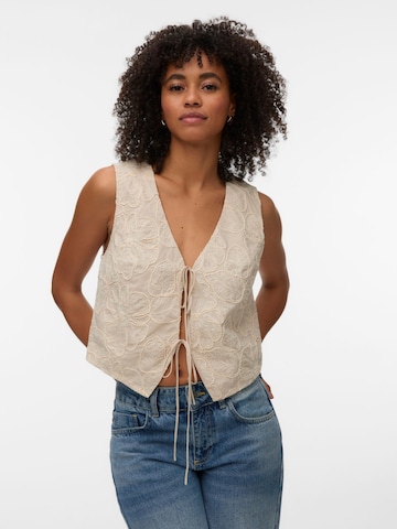 VERO MODA Bodywarmer in Beige: voorkant