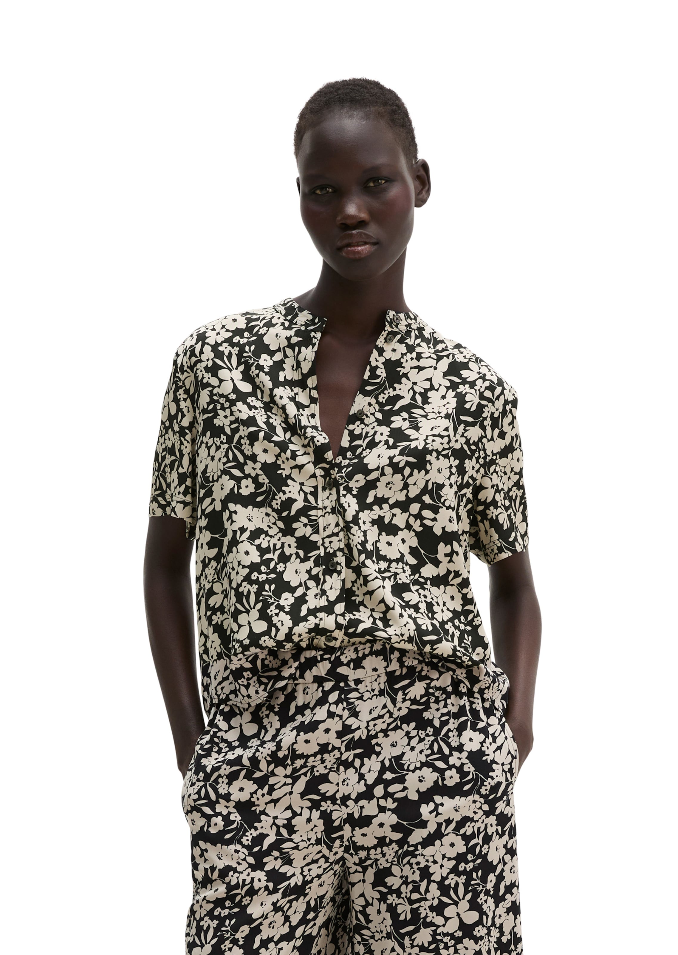 Marc O'Polo Bluse in Schwarz: Vorderseite