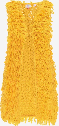 Cardigan IZIA en jaune : devant