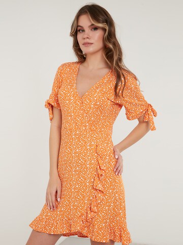 Robe d’été LELA en orange : devant