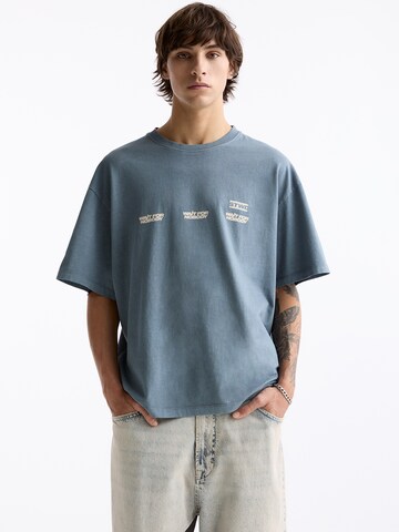 Pull&Bear Shirt in Blue: front