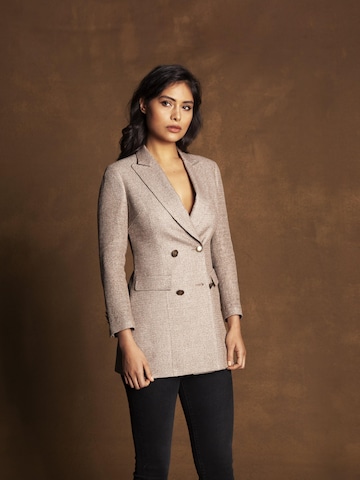 Vulto Blazers 'Silk Bouclé Jacket' in Beige