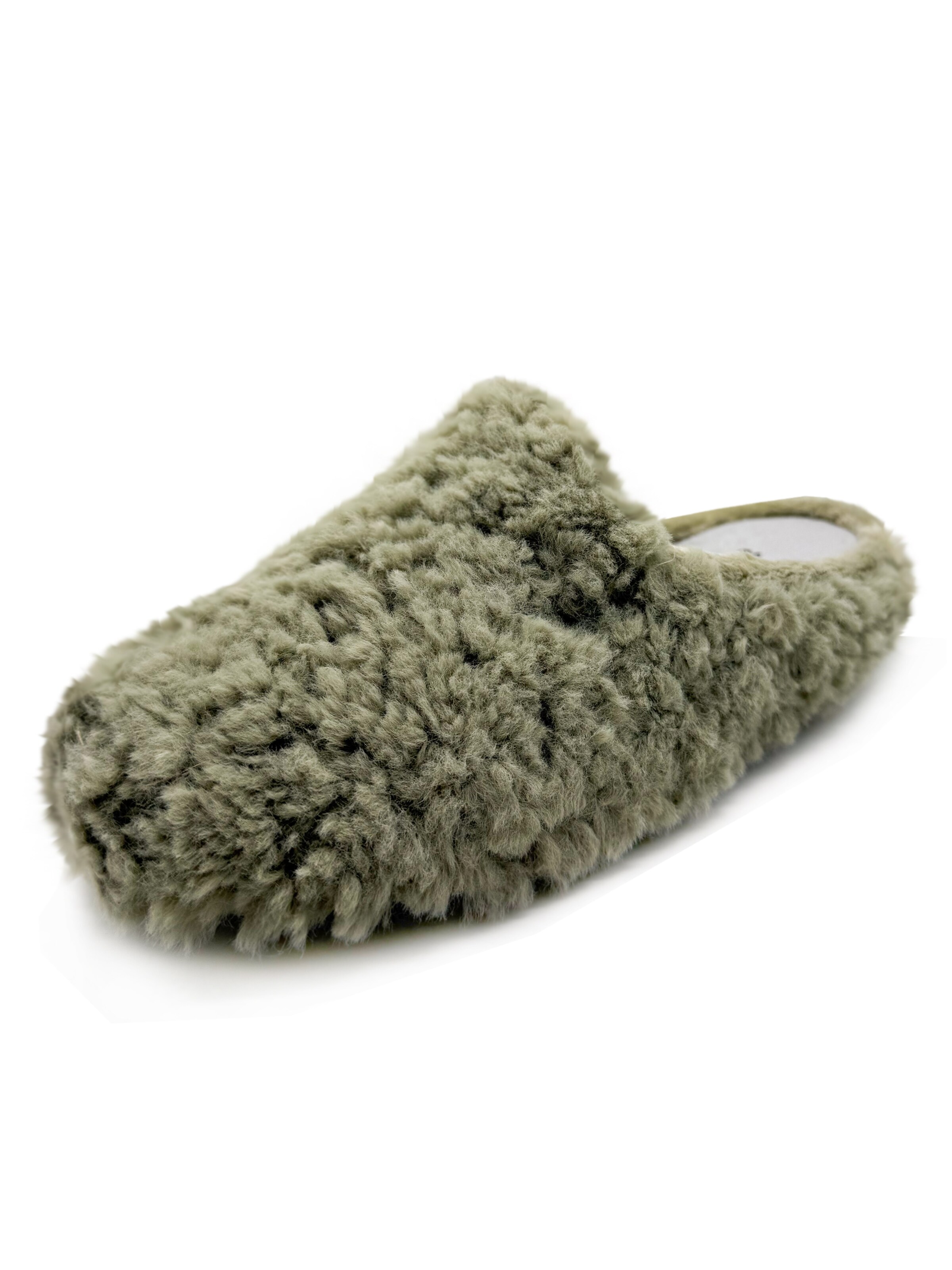 thies Mules 'thies 1856 ® Rec Fluffy Slipper' in Green: front