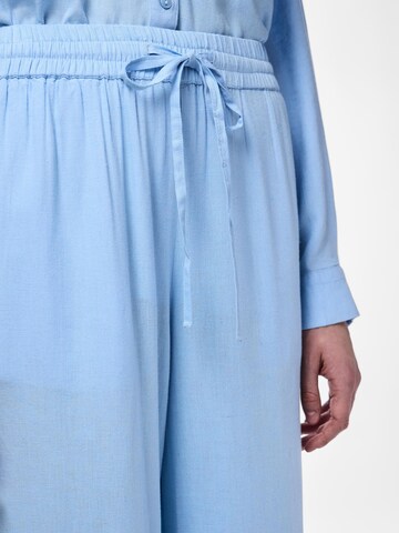 PIECES Wide Leg Hose 'PCPia' in Blau