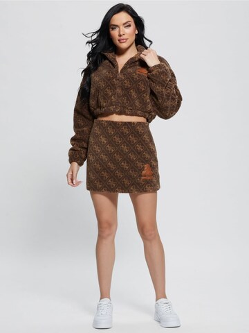 GUESS Fleecejacke in Braun