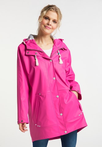 Schmuddelwedda Between-Seasons Coat in Pink: front