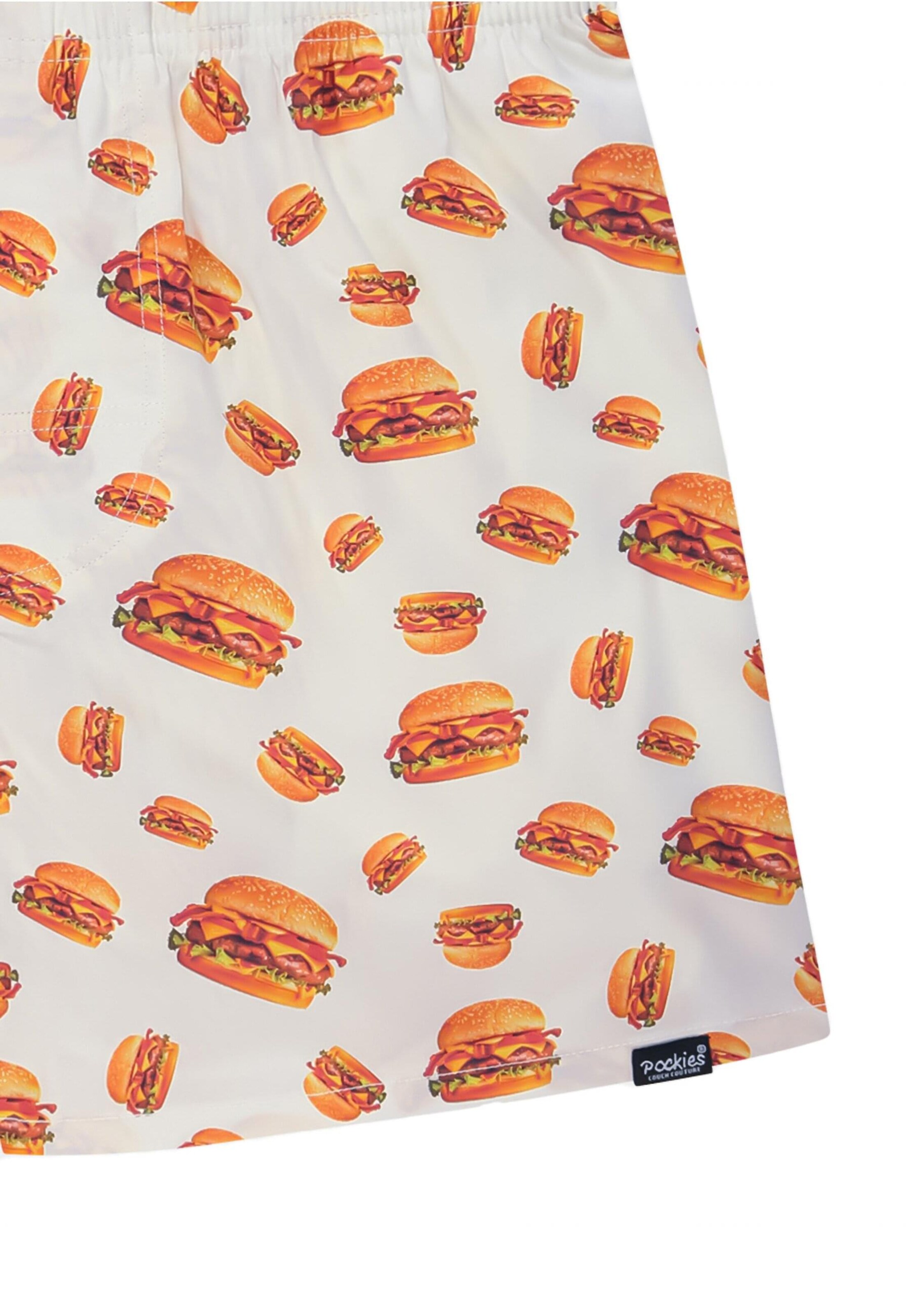 Pockies Boxerky 'Burger' – bílá