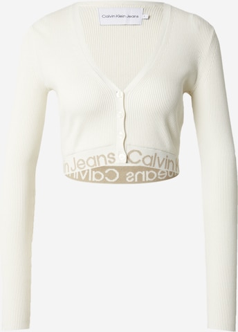 Calvin Klein Jeans Knit cardigan in White: front