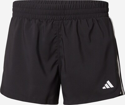 ADIDAS PERFORMANCE Calças de desporto 'Pacer 3 Stripes Mid Rise' em preto / branco, Vista do produto