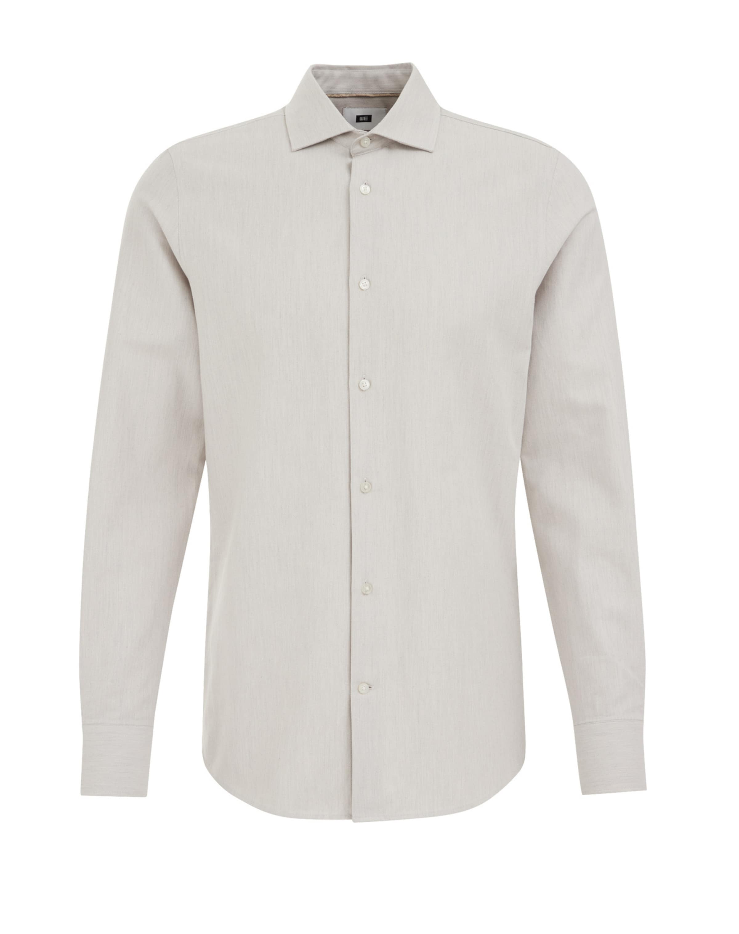 WE Fashion Slim fit Business shirt in Grey: front