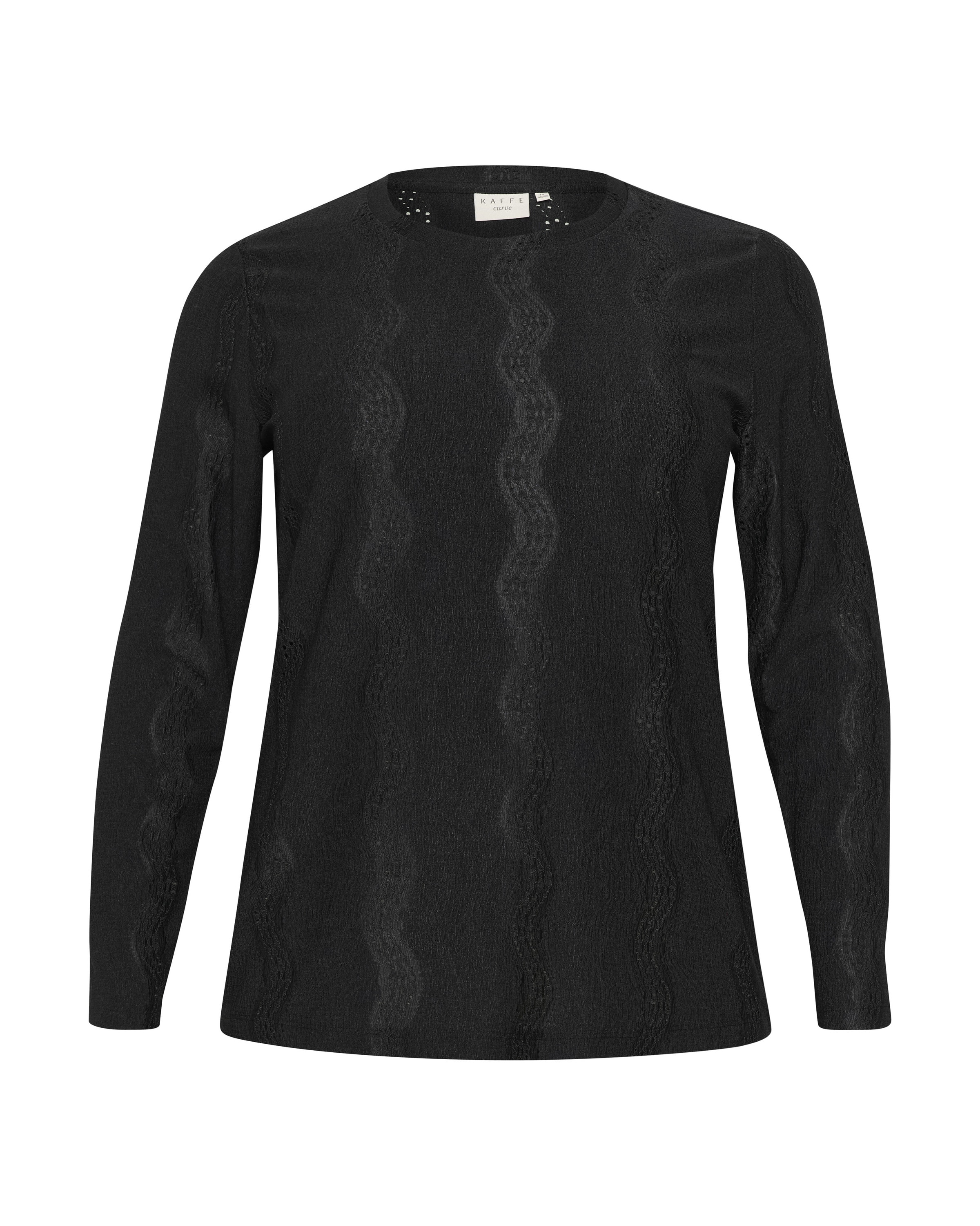 KAFFE CURVE Bluse 'Celina' in Schwarz: Vorderseite